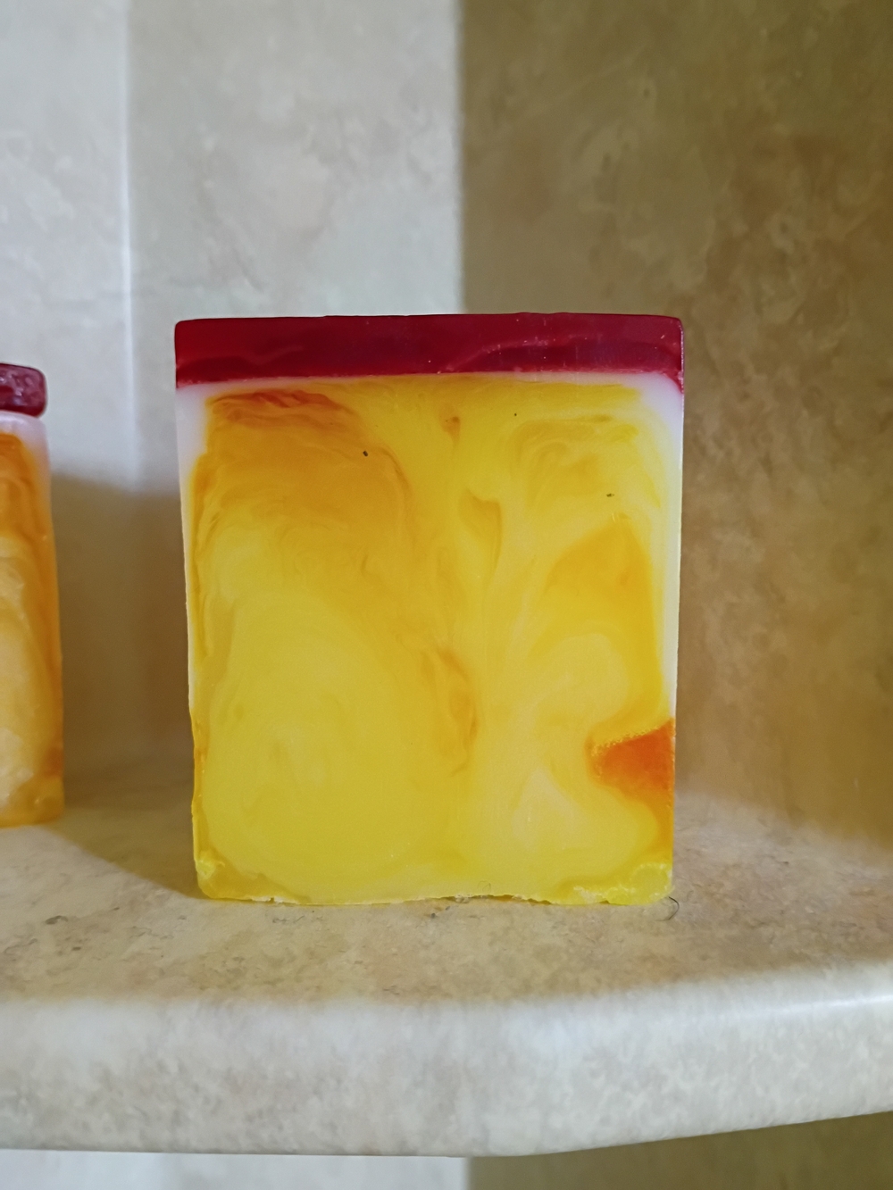 4 Jamaican Me Crazy Handmade Kids Bath Soap Bar in Yellow & Red